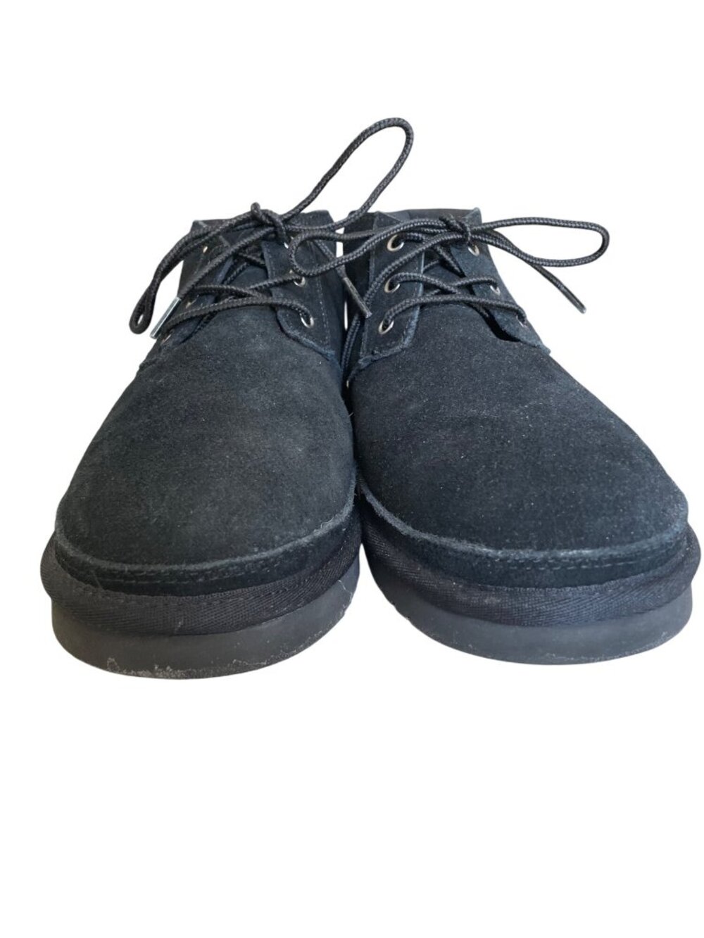 Koolaburra UGG Advay Suede Black Lace-Up Chukka Boots Shearling Womens Size 9 - Picture 3 of 10